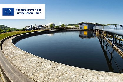 Central sewage treatment plant in Jena-Zwätzen. The aim of the ‘MikroGraph’ research project is to directly measure the concentration of pollutants in wastewater. Photograph: Jens Meyer (Jena University).