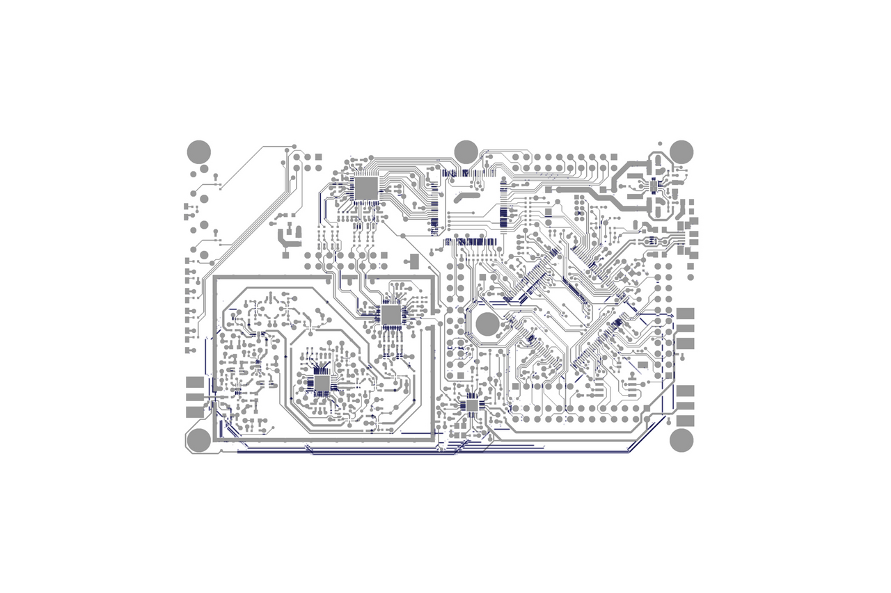 With the plug-in for the free design tool KiCad, anomalies (shown here in blue) can be detected in PCB design based on AI. Source: IMMS.