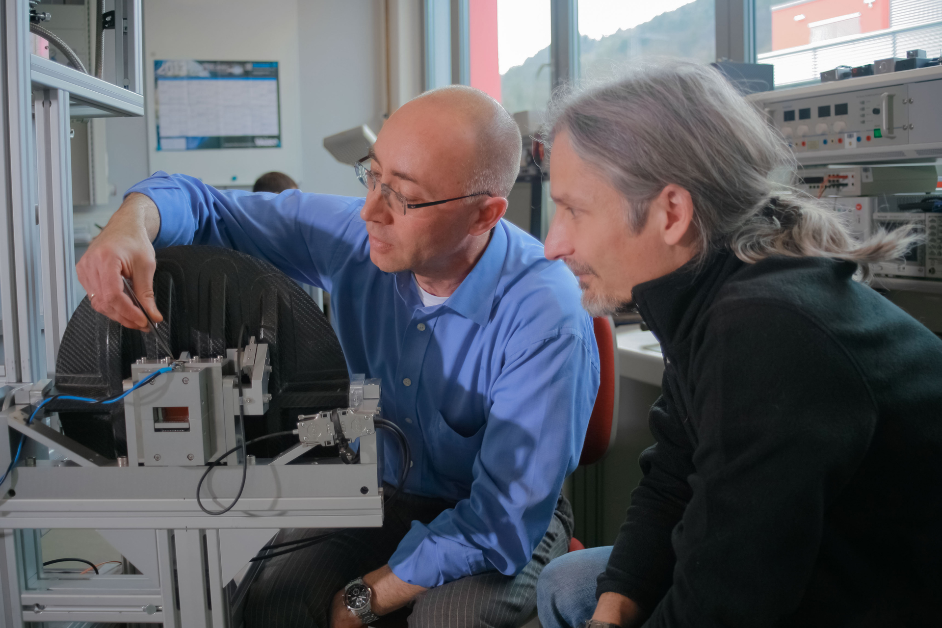 Installing the scanner drive into the complete system at IPHT (project partner) in Jena, Germany. Photograph: IMMS.